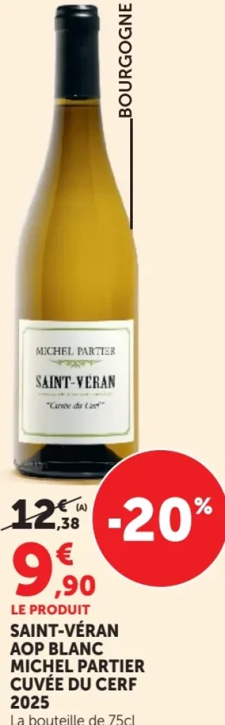 Vin blanc Saint-Véran AOP Michel Partier Cuvée du Cerf