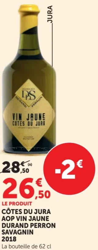 Côtes du Jura AOP Vin Jaune Durand Perron Savagnin 2018