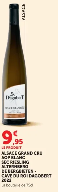 ALSACE GRAND CRU AOP BLANC SEC RIESLING ALTERNBERG DE BERGBIETEN - CAVE DU ROI DAGOBERT 2018