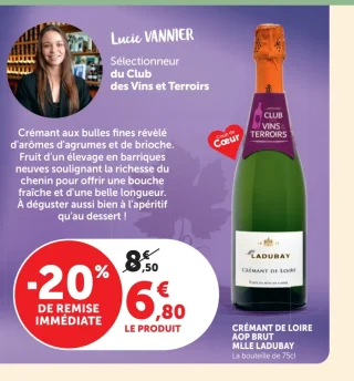 Crémant de Loire AOP Brut Mlle Ladubay