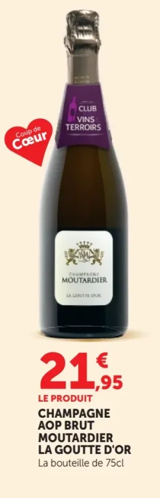 Champagne AOP Brut Moutardier La Goutte d'Or
