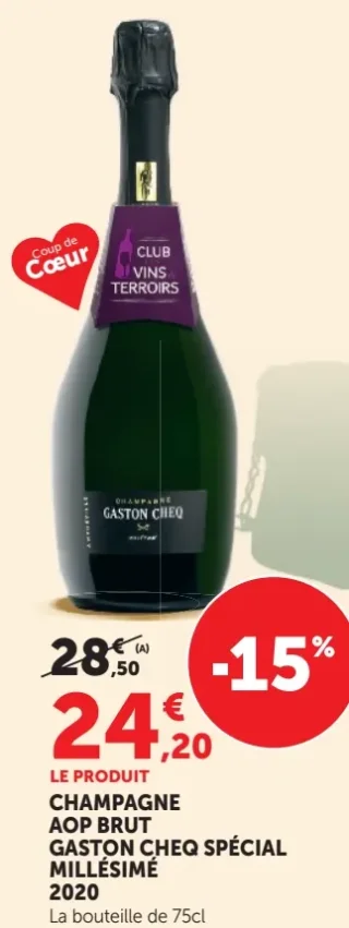 Champagne AOP Brut Gaston Cheq Spécial Millésimé 2020