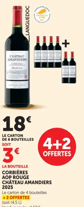 Corbières AOP Rouge Château Amandiers 2025