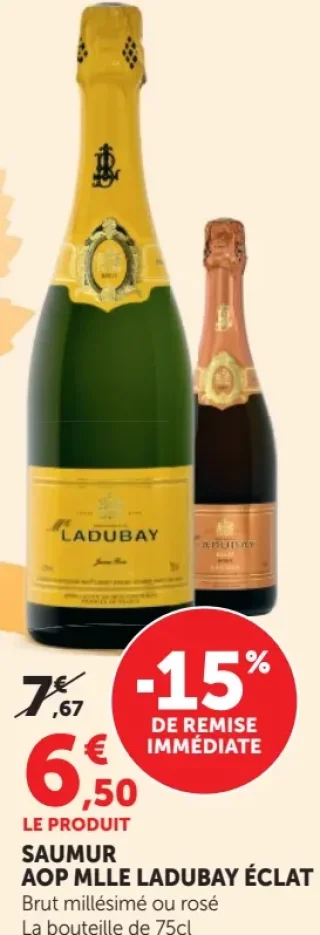 Saumur AOP Mlle Ladubay Éclat Brut millésimé ou rosé
