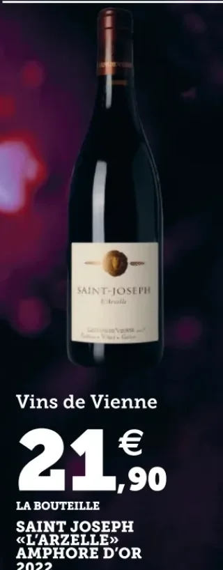 Vins de Vienne Saint Joseph «L'Arzelle» Amphore d'Or 2022