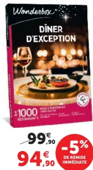 Coffret Wonderbox Dîner d'Exception