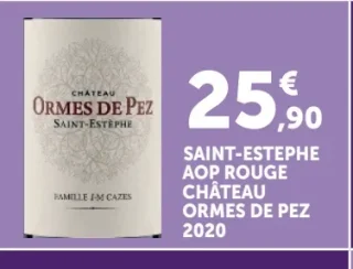 Saint-Estèphe AOP Rouge Château Ormes de Pez 2020