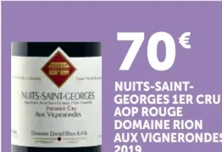 Nuits-Saint-Georges 1er Cru AOP Rouge Domaine Rion Aux Vignerondes 2019