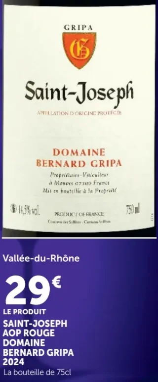 Domaine Bernard Gripa Saint-Joseph AOP Rouge 2024
