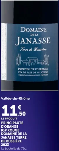 Domaine de la Janasse Terre de Bussière 2023 Principauté d'Orange IGP Rouge