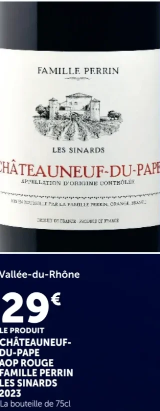 Famille Perrin Les Sinards Châteauneuf-du-Pape AOP Rouge 2023