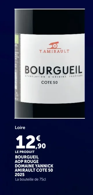 BOURGUEIL AOP ROUGE DOMAINE YANNICK AMIRAULT COTE 50 2025