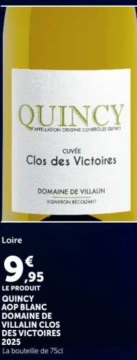 Quincy AOP Blanc Domaine de Villalin Clos des Victoires 2025