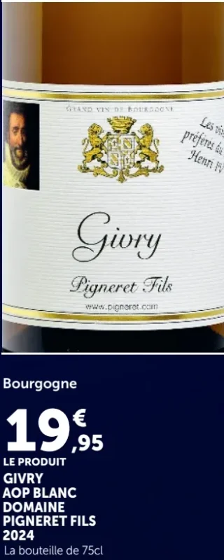 Givry AOP Blanc Domaine Pigneret Fils 2024