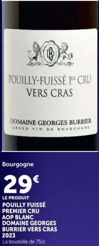 Pouilly-Fuissé 1er Cru Vers Cras Domaine Georges Burrier 2023