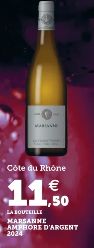 Vin blanc Côte du Rhône Marsanne Amphore d'Argent 2024 Les Vins de Vienne