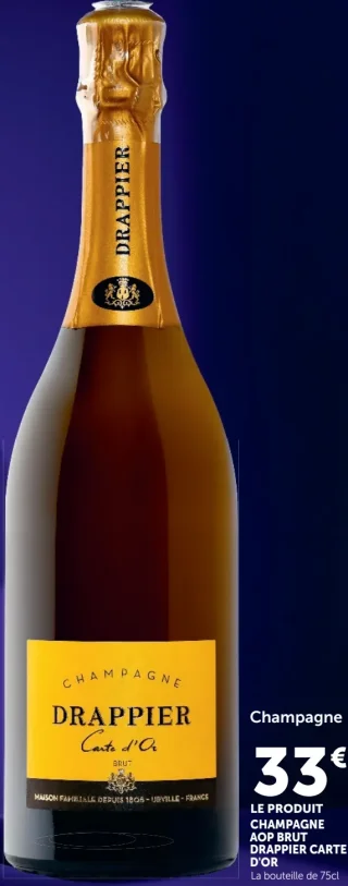 CHAMPAGNE AOP BRUT DRAPPIER CARTE D'OR