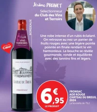 Vin rouge Bordeaux Fronsac AOP Rouge Château du Breuil 2024