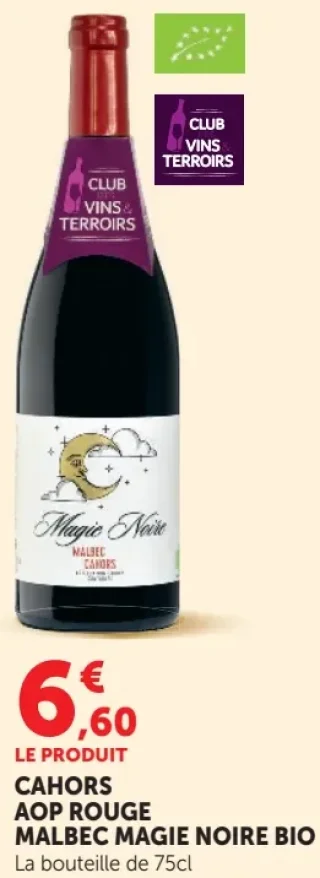 Cahors AOP Rouge Malbec Magie Noire Bio