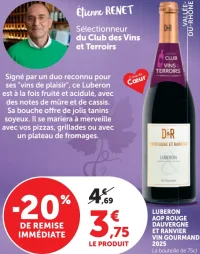 Vin rouge Luberon AOP Rouge Dauvergne et Ranvier Vin Gourmand 2025