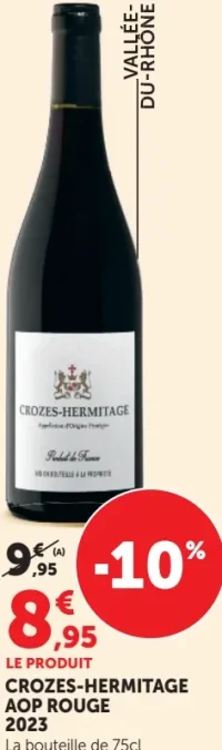 Vin rouge Crozes-Hermitage AOP 2023