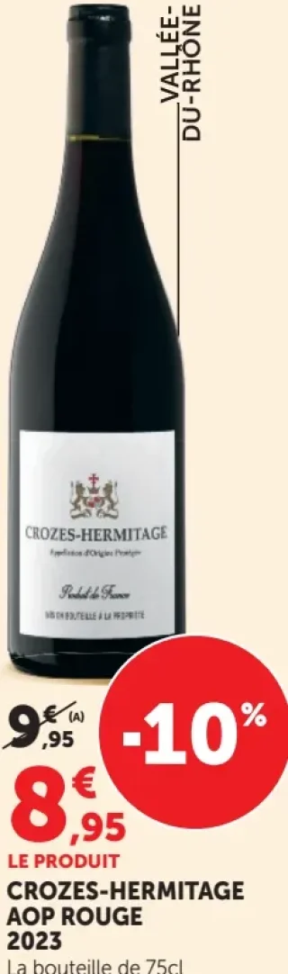 Vin rouge Crozes-Hermitage AOP 2023