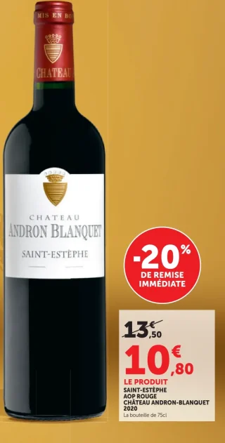 Saint-Estèphe AOP Rouge Château Andron-Blanquet 2020