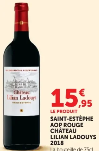 Saint-Estèphe AOP Rouge Château Lilian Ladouys 2018