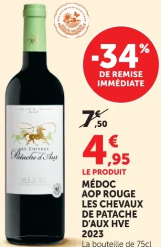 Médoc AOP Rouge Les Chevaux de Patache d'Aux HVE 2023