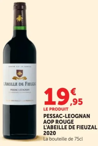 Pessac-Léognan AOP Rouge L'Abeille de Fieuzal 2020