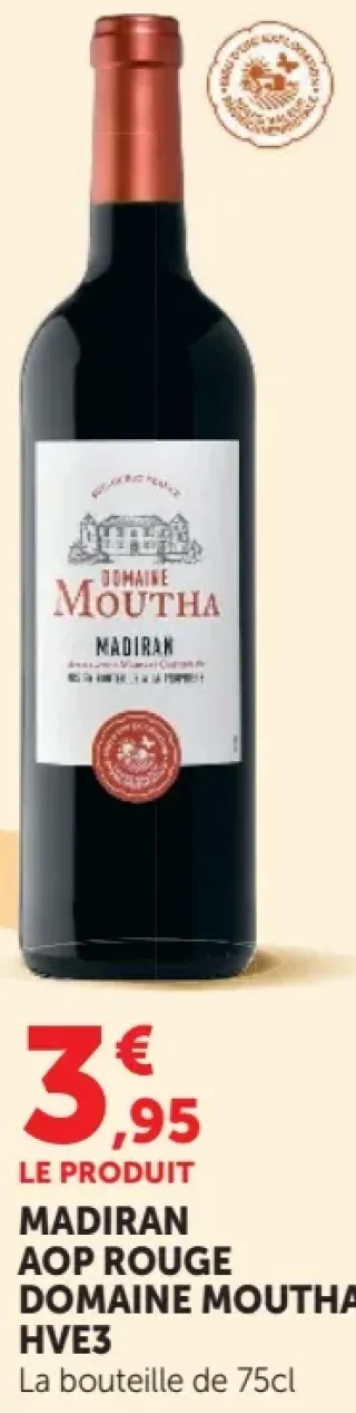 MADIRAN AOP ROUGE DOMAINE MOUTHA HVE3