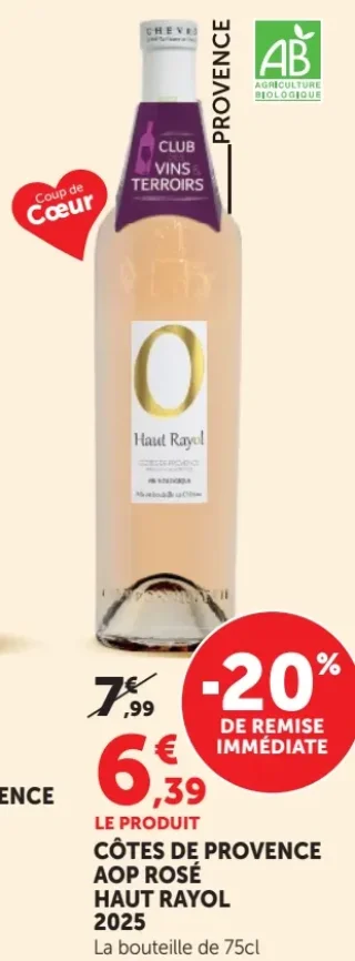 Côtes de Provence AOP Rosé Haut Rayol 2025