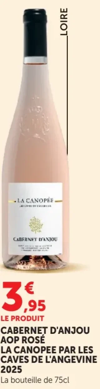 Cabernet d'Anjou AOP Rosé La Canopée par Les Caves de l'Angevine 2025