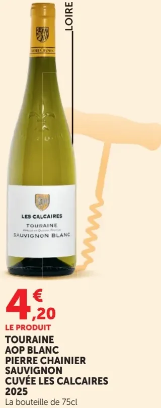 Touraine AOP Blanc Pierre Chainier Sauvignon Cuvée Les Calcaires 2025