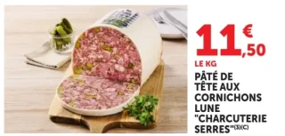 PÂTÉ DE TÊTE AUX CORNICHONS LUNE "CHARCUTERIE SERRES"