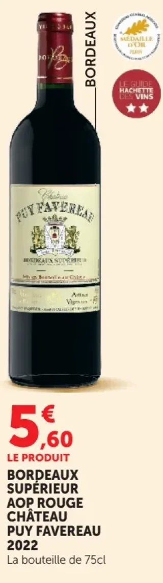 CHÂTEAU PUY FAVEREAU BORDEAUX SUPÉRIEUR AOP ROUGE 2022