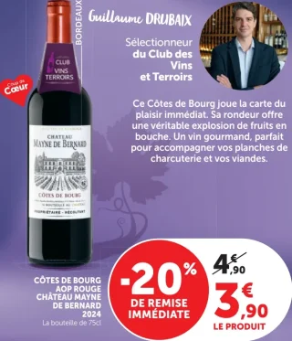 CHÂTEAU MAYNE DE BERNARD CÔTES DE BOURG AOP ROUGE 2024