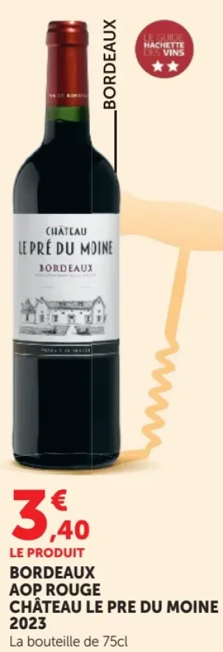 BORDEAUX AOP ROUGE CHÂTEAU LE PRE DU MOINE 2023