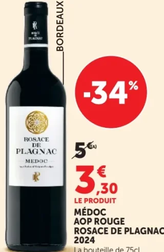 Médoc AOP Rouge Rosace de Plagnac 2024