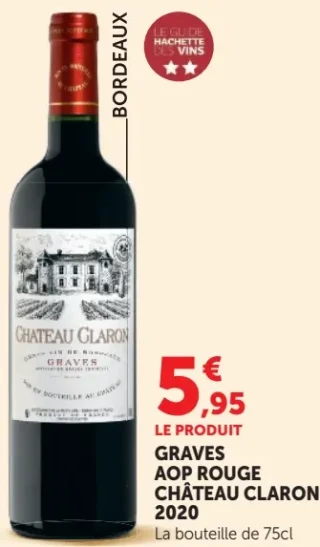 GRAVES AOP ROUGE CHÂTEAU CLARON 2020