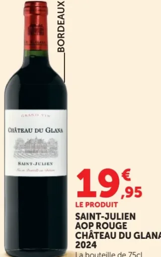 SAINT-JULIEN AOP ROUGE CHÂTEAU DU GLANA 2024