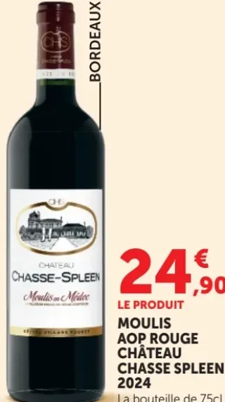 MOULIS AOP ROUGE CHÂTEAU CHASSE SPLEEN 2024