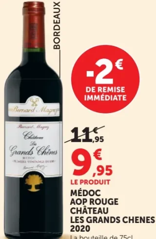MÉDOC AOP ROUGE CHÂTEAU LES GRANDS CHENES 2020