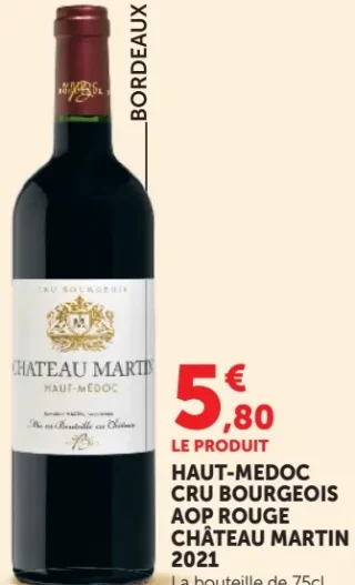 HAUT-MEDOC CRU BOURGEOIS AOP ROUGE CHÂTEAU MARTIN 2021