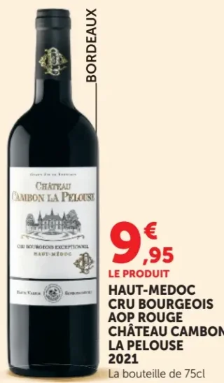 HAUT-MEDOC CRU BOURGEOIS AOP ROUGE CHÂTEAU CAMBON LA PELOUSE 2021