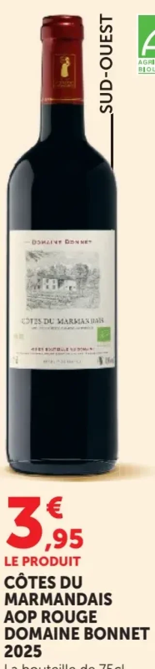 Côtes du Marmandais AOP Rouge Domaine Bonnet 2025