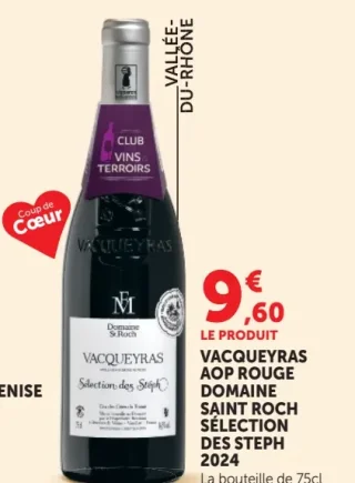 Domaine Saint Roch Sélection des Steph Vacqueyras AOP Rouge 2024