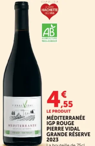 Pierre Vidal Grande Réserve Méditerranée IGP Rouge 2023