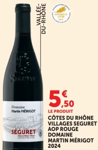 Domaine Martin Mérigot Séguret Côtes du Rhône Villages AOP Rouge 2024