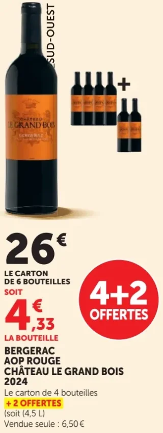 Bergerac AOP Rouge Château Le Grand Bois 2024